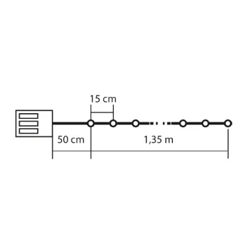 Dekorativni LED niz sa kuglicama MLB10/WH-2 Dekorativni LED niz sa kuglicama MLB10/WH-2